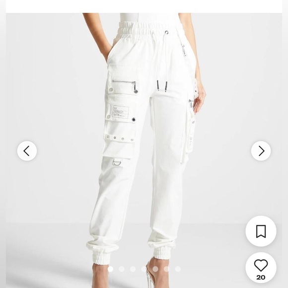 Maniere De Voir Cargo Pants (White) - Picture 4 of 4